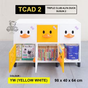 LEMARI PAKAIAN PLASTIK KARAKTER LEMARI BEBEK CLUB ALFA DUCK [CLBBOX]
