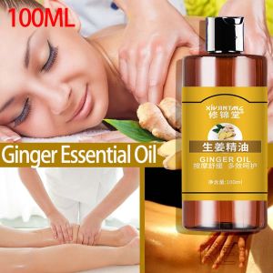 100ML Ginger Essential Oil Ginger Miracle Oil Original Slimming Lymphatic Drainage Detoxification