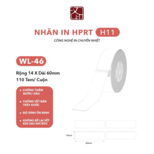 [ Chính hãng ] Cuộn giấy in nhiệt HPRT H11 – Giấy in nhãn dán nhiều màu chống nước bám mực tốt dùng cho máy in HPRT