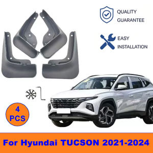 Tấm chắn bùn bánh trước và bánh sau 4 mảnh Bảo vệ chống bắn tung tóe Fender phụ kiện bảo vệ cho Hyundai TUCSON 2021-2024