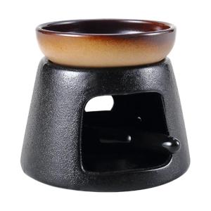 Đầu đốt tinh dầu gốm sành điệu với bát và muỗng tealight cho hương liệu và trang trí phòng thư giãn