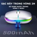 Chuột Không Dây Bluetooth C18.Chuột Máy Tính Bluetooth Không Tiếng Ồn. Sạc bằng Cáp USB và Pin Có Đèn Led  Rất Nhạy. 