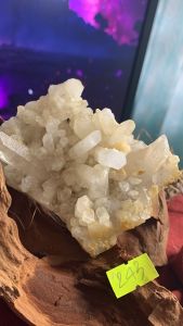 mảnh đá Thạch Anh tinh thể tự nhiên màu trắng clear quartz tán sắc lemurian sưu tầm mã 243