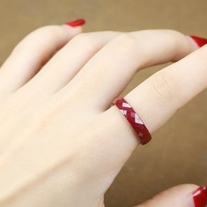 Purple Gold Sand Cinnabar Band Ring - Om Mani Padme Hum Engraved Feng Shui Protection Ring for Men Women Lunar Year Couple Jewelry