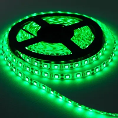 Lampu Led Strip Waterproof 5 Meter Flexible Led 3528 IP44 (Dilindungi Gel / Anti Air) - Indoor / Outdoor - Green