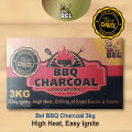 BBQ Charcoal 3KG -Eucalyptus Wood - Perfect for Satay, Chicken Wings, Kebabs, Burgers. 