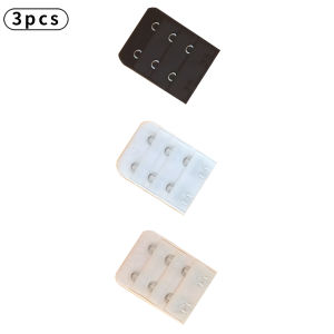 3PCS Women Useful Bra Black White Beige Extenders Strap Extension 3 Rows 2 Hooks Adjustable Belt Buckle Accessories DIY
