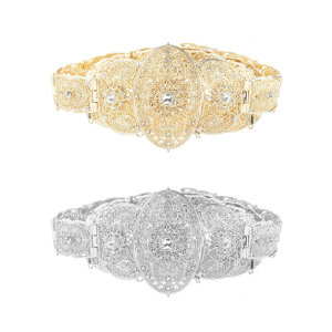 Moroccan Caucasus Belt Traditional Middle Eastern Wedding Belt Hollowout Flower Belt Bride Waist Belt