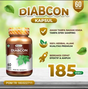 Kapsul Diabcon Obat Herbal Diabetes Asli Turunkan Gula Darah Alami & Kencing Manis Ampuh