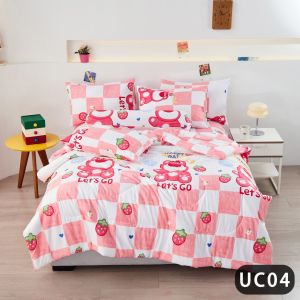 [UC04 草莓熊] 2500TC Lava Luxe With  Comforter 高级版洛克棉七件套