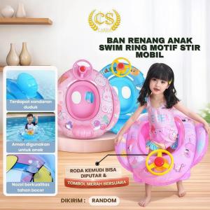 Ban Renang Anak Swim Ring Motif Stir Mobil Ban Renang Bayi Baby Swim Trainer / Pelampung Duduk Anak Bayi Balita Ada Pegangan Baby Float