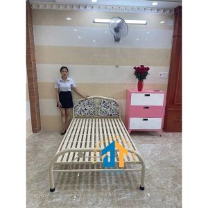 [FURNI HOME] IN ZALO N Giường sắt kích thước ngang từ 08M đến 1m8 dài 2M – GS59 mẫu đơn giản tiện dụng