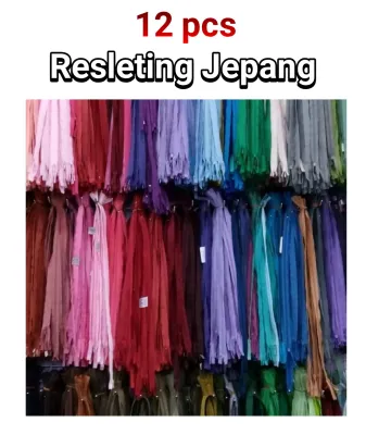 (COD) Resleting Jepang 10 inch 25cm isi 1lusin / Resleting 25 cm / ZIPPER JEPANG