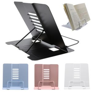 Book Stand Metal Desk Book Holder Adjustable Hands Free Book Holder Book Stand for Reading Adjustable Book Holder