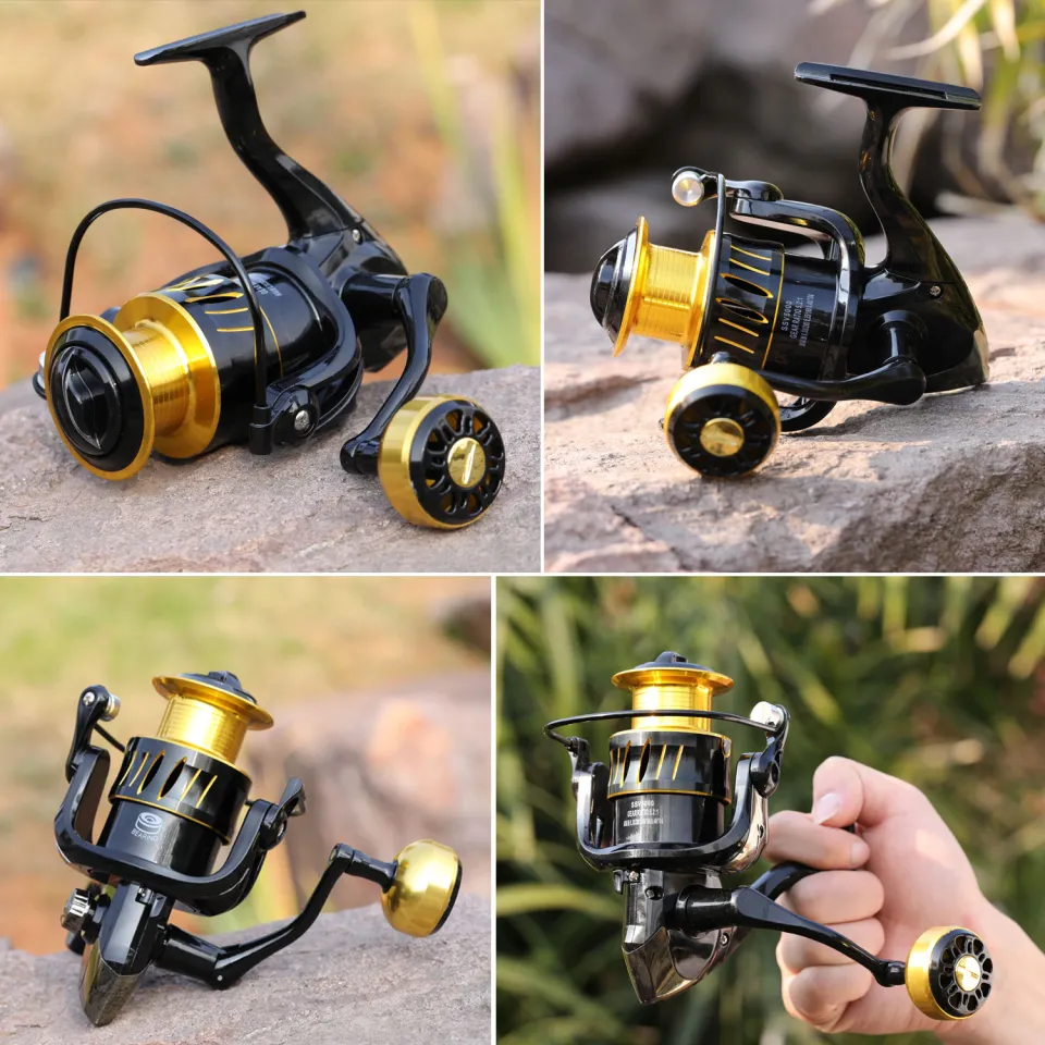 Sougayilang Fishing Reel 1000-5000 Series with 24lbs Drag Gold/Red
