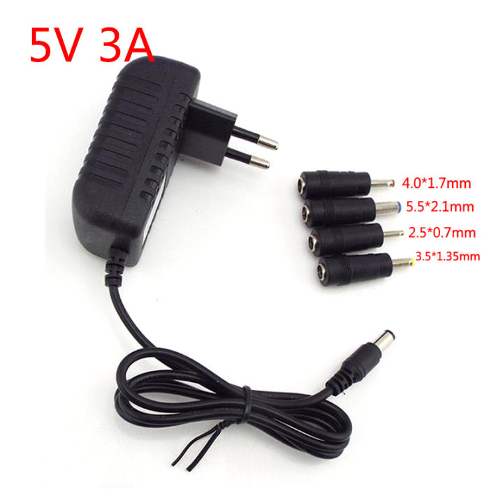 AC / DC Adapter DC 5V 3A AC 100-240V Converter Power Supply Charger 5.5 ...