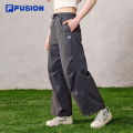 FILA FUSION INLINE CATEGORY CLUB Women Woven Pants (Ash / Purple / White). 