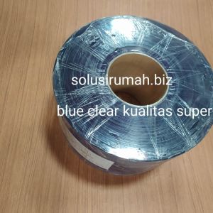 Tirai Bening PVC Biru Per Meter Lebar 200 mm Tebal 2 mm Kualitas Premium Fleksibel Tidak Mudah Menguning untuk Pintu Gudang & Ruang AC