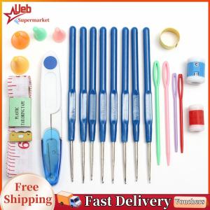 [Ueb]Complete 16-Size Crochet Hook Set with Ergonomic Design for Professional and Hobbyist Crafters