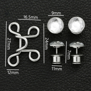 กระดุมเอวไม่มีตะปูที่ถอดออกได้กระดุมปรับเอวกางเกงยีนส์ไม่มีกระดุมโลหะเย็บ