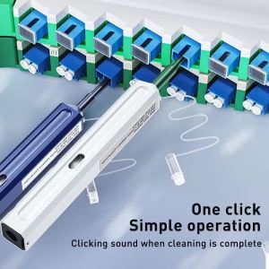 ZoeRax One-Click Fiber Optic Cleaner Pen 2PCS 1.25mm 2.5mm Fiber Optic Cleaning Tool for LC FC ST SC Connector 800+ Cleans