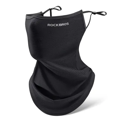 【Arrive In 3 Days】ROCKBROS Face Mask for Men and Women Summer Breathable Anti-UV Ice Silk Mask Quick-drying Cycling Clothing