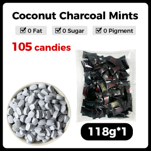 Sugar Free Coconut Charcoal Mint Candy For Fresh Breath Mixed Fruit Candies wholesale Snacks Sweet