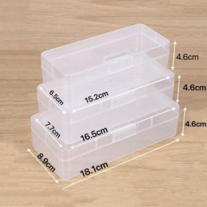 Square Transparent PP Plastic Organizer Box Jewelry Beaded Objects Storage Box Clear Box