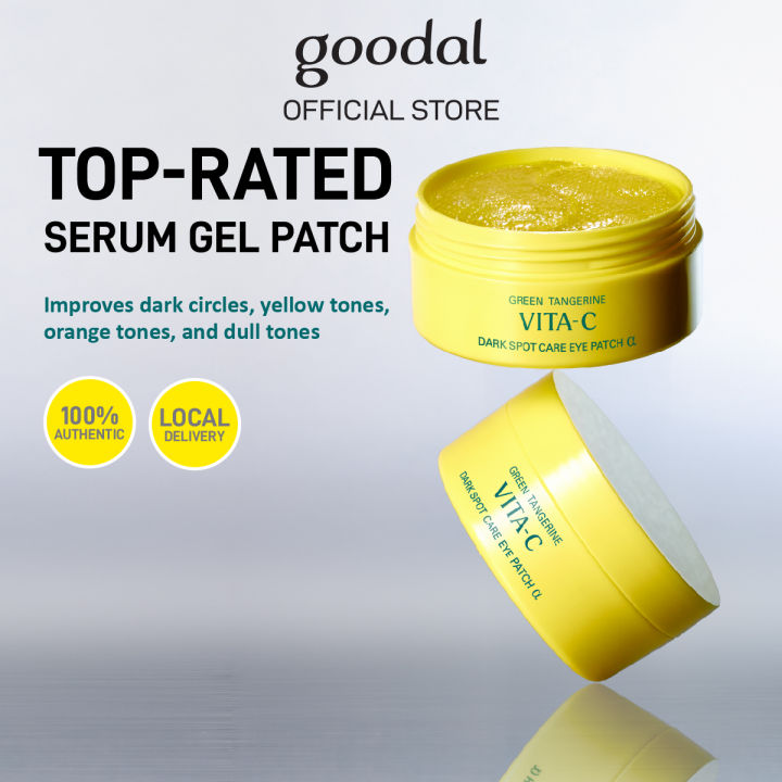 [GOODAL] Green Tangerine Vita C Eye Gel Patch Alpha 60 Patches (NEW Edition | 5 Min Radiance | Vitamin C Care | Moisture | Brightening)
