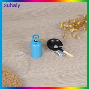 xuhaiy Nhà búp bê thu nhỏ nhà bếp 1:12 đồ chơi nhà bếp một bình xăng đặt chiều cao 5cm