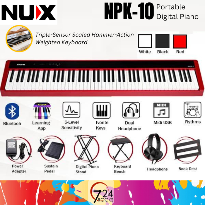 Nux digital piano Nux NPK10 88 Key Smart Digital Piano with Grand