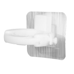 YESPERY ตะขอทรงกลมอเนกประสงค์ตะขอแขวนสำหรับห้องน้ำแบบมีกาวในตัวปรับได้ตะขอเกี่ยวแชมพูเจลอาบน้ำ