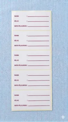 Stiker Nama Buku Mapel Sekolah – Label Sticker Mata Pelajaran Anak