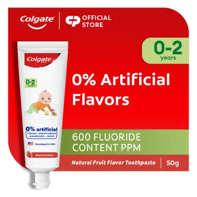 Colgate 0% Artificial Baby (0-2 Years) Toothpaste Natural Fruit Flavours 50g