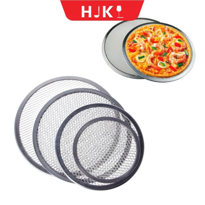 HJKL 1ชิ้น กลม สำหรับอบเตาอบ Bakeware ตาข่ายอลูมิเนียม ตาข่ายถาดอบ จอ ...