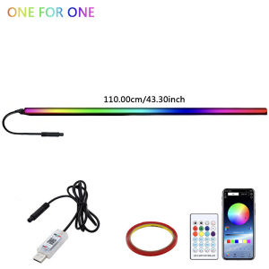 SEAMETAL Car Ambient Lighting Kit RGB LED Strip Light USB Plug Interior Atmosphere Lamp APP Remote Control