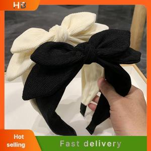 HB Beautiful New Big Bow Rabbit Ear Headwear For Women Headband Girls Vintage Bow Hair Bands Wide Hoop Hairband Hair Accessories