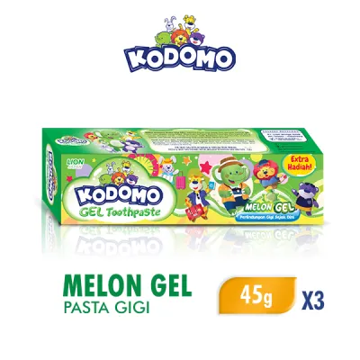 [Paket isi 3] KODOMO Pasta Gigi Melon Tube 45gr