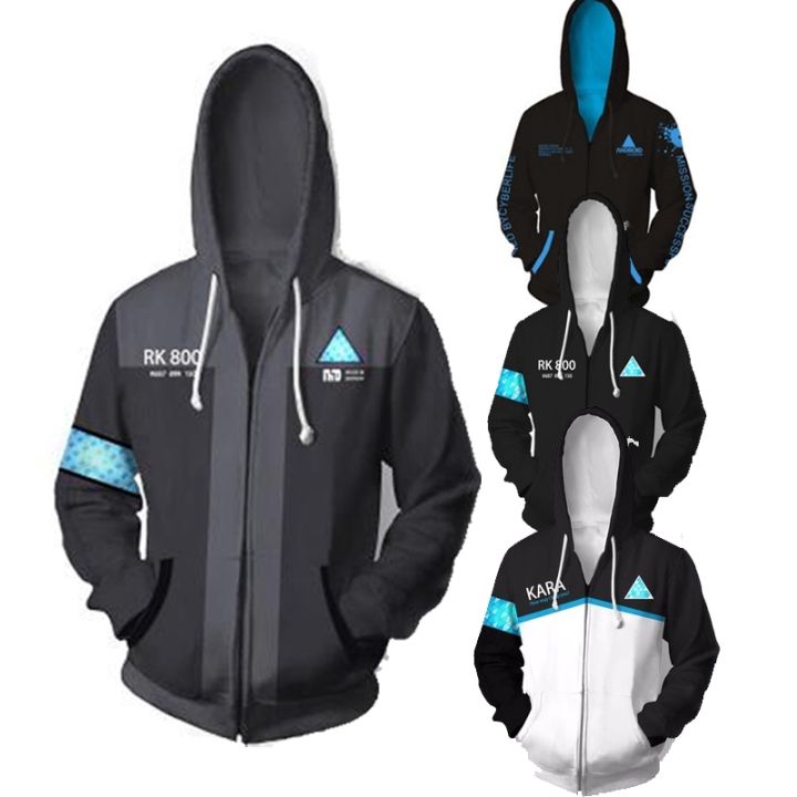 3D Printed Hoodie Game Detroit: Become Human RK800 Connor