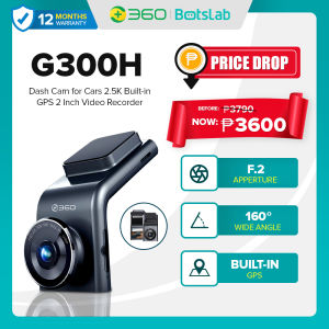 360 Botslab G300H Streaming Media car dashcam FHD 1296P Car DVR Motion Detection Night Vision On-Dash Video Collision Induction DashCam with 160° Wide Angle Loop Time Lapse Recording Built in GPS And Google Maps Parking Monitor