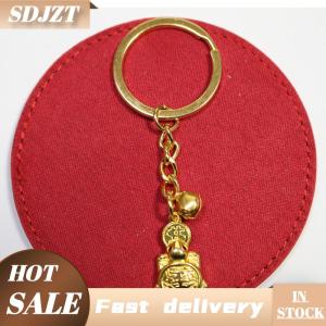 SDJZT Fengshui Lucky Gold TURTLE pendant Nhật Bản sensoji Temple Vàng rùa Keychain tiền cắn rùa Đồ trang trí trang trí bảo vệ tuổi thọ tài chính ổn định may mắn quyến rũ