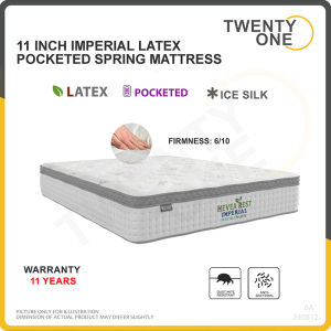 [SG Seller] HEVEAREST Latex Pocketed Spring Mattress 11 Inch (3 Models / All Sizes Available)