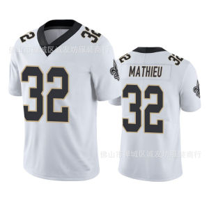 High quality embroidered jersey NFL rugby wear Jersey Saints 32 white Saints Tyrann Mathieu jersey