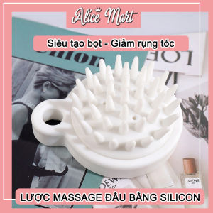 Lược gội đầu Massage bằng silicon tiện dụng - bàn chải gội đầu kích thích mọc tóc - Bàn chải dùng cho tóc sử dụng dầu gội dầu xả cho tóc mềm mượt - Lược massage cầm tay