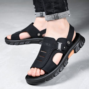 Free Shipping [High Quality] MenS Sandals And Slippers 2-In-1 For Summer Durable For Outdoor Use Thick Sole Non-Slip Waterproof Suitable For Driving