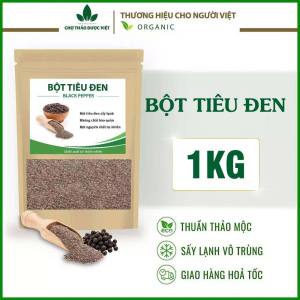 Bột tiêu đen hữu cơ 1kg ( Bột hạt tiêu đen rang cay thơm cay nồng)- Chợ Thảo Dược Việt