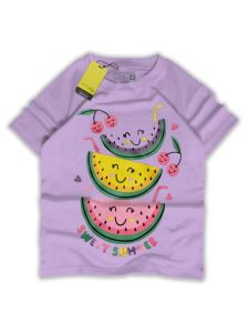 Baju & Atasan anak perempuan motif Kaos anak cewek gamabr buah semangka SWEET SUMMER UNGU Abadigrosir