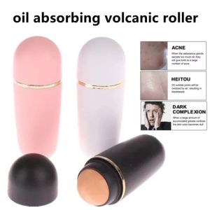 JS SHOP Volcanic Stone Roller Face Oil Absorbing T-zone Natural Oil Removing Rolling Stick Skin Care Tools