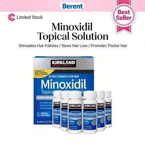 KIRKLAND 5% Minoxidil Hair Growth Tonic Men Formula 6 Vials 6 Month Supply New Packaging
