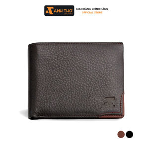 Ví da nam MIN-05 chất liệu da bò Ý cao cấp ví dáng ngang kèm hộp đựng bảo hành 03 năm chính hãng Anh Tho Leather